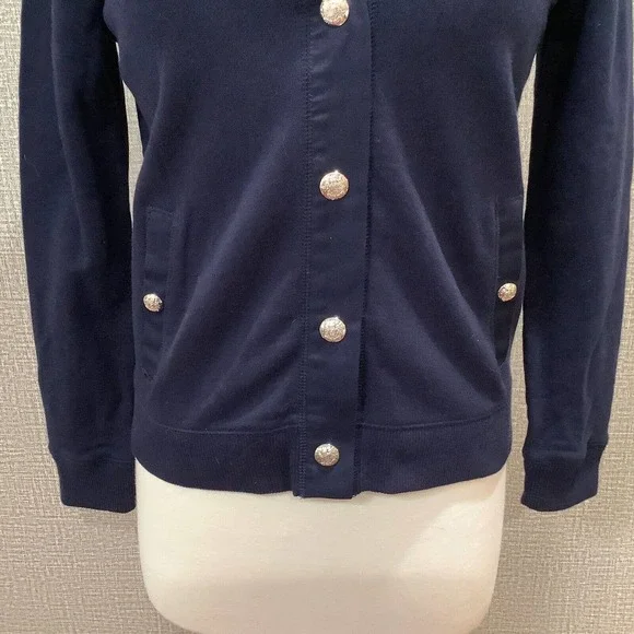 Ralph Lauren Womens Petite Casual Jacket Snap Up Navy Blue sz PS - Picture 7 of 9